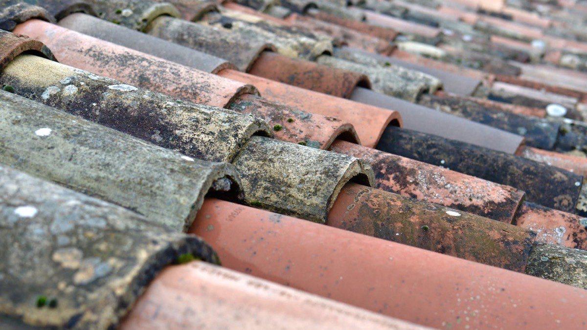 Close-up of quality roof tiles showing texture and installation