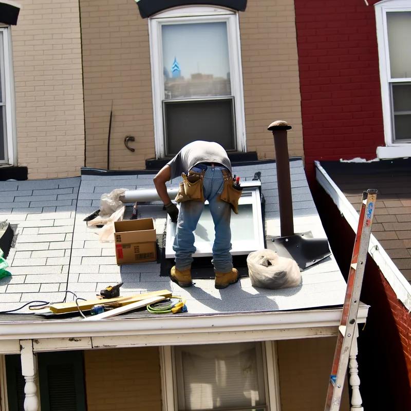 A professional skylight contractor discussing project plans with a Philadelphia homeowner.