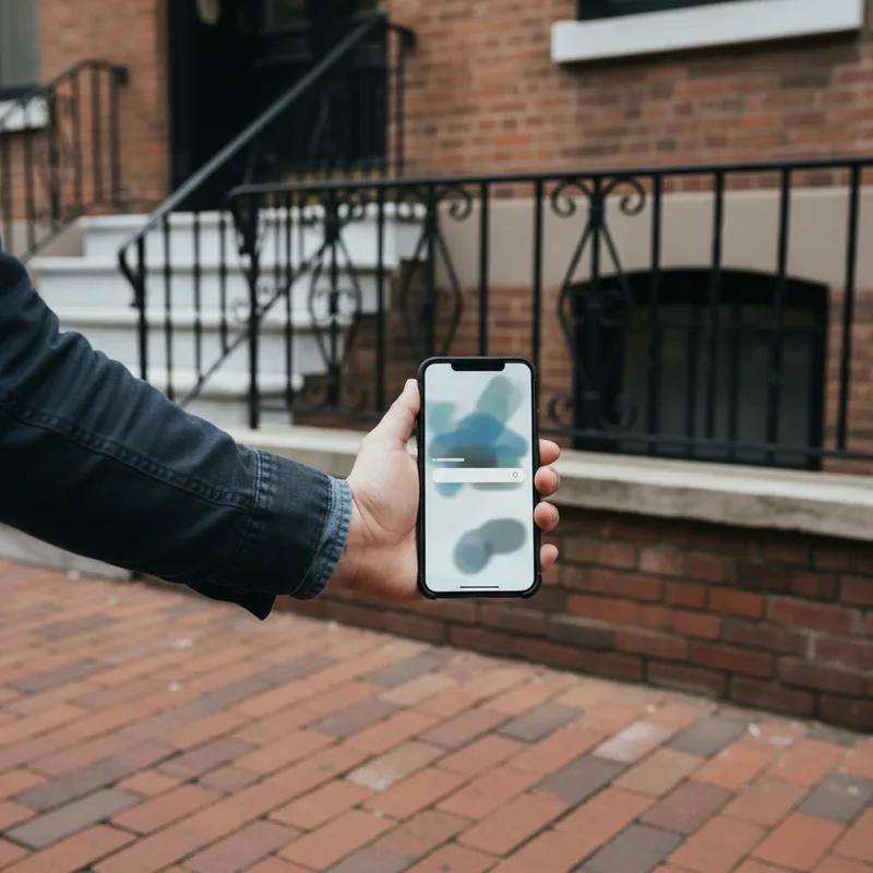 A Philadelphia homeowner on the phone with the Pennsylvania Attorney General's consumer protection hotline, with a stack of roofing contract documents and photos of incomplete roof work on the desk in front of them