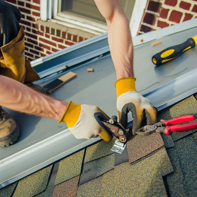 A roofing contractor in Philadelphia installing a reflective cool roof membrane.