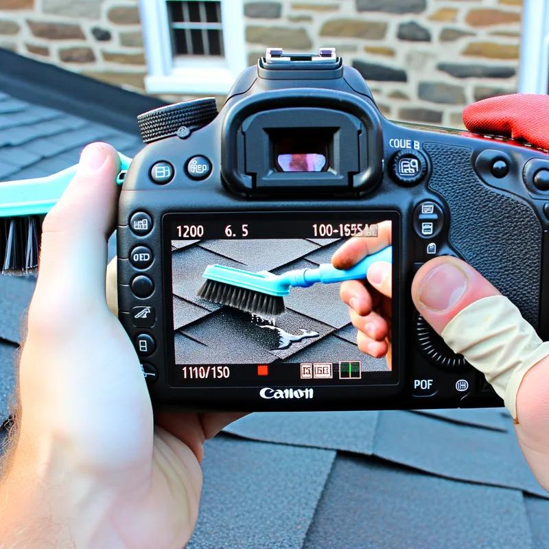 A maintenance professional cleaning and inspecting a cool roof in Philadelphia.