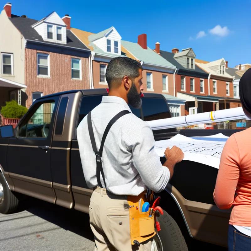 A Philadelphia roofing contractor discussing cool roof options with a homeowner.