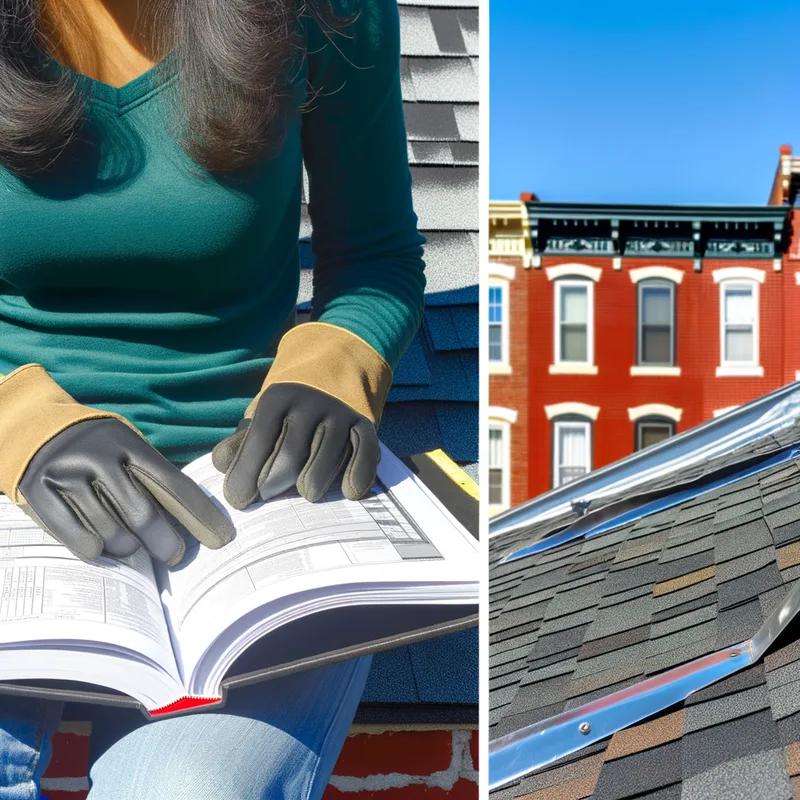 A Philadelphia building inspector reviewing roofing plans for compliance with local codes.