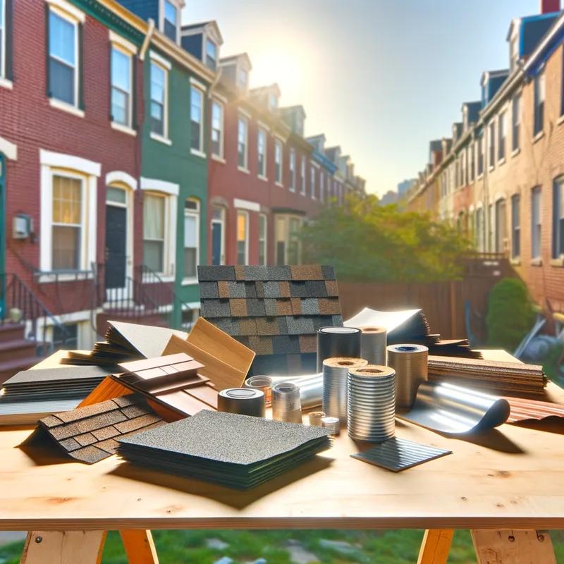 Close-up of metal roofing panels being installed on a Philadelphia home.