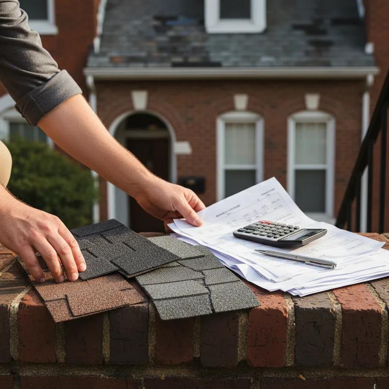 A PHDC housing counselor meeting with an elderly Philadelphia homeowner at a community center, reviewing home repair grant application materials