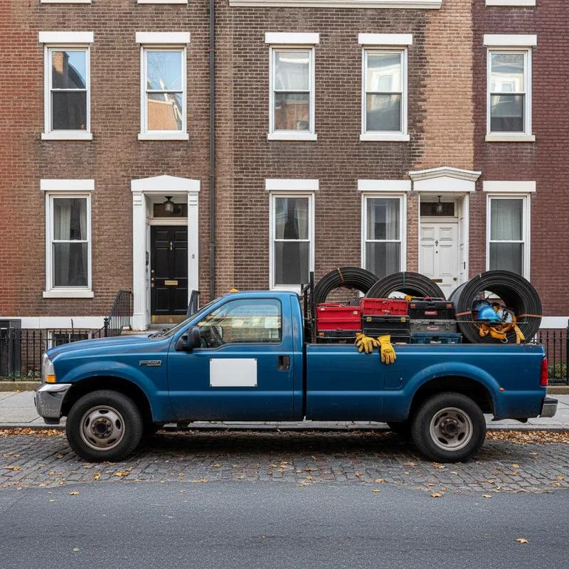 Photo of a homeowner discussing roofing options with a Philadelphia contractor, highlighting selection criteria.