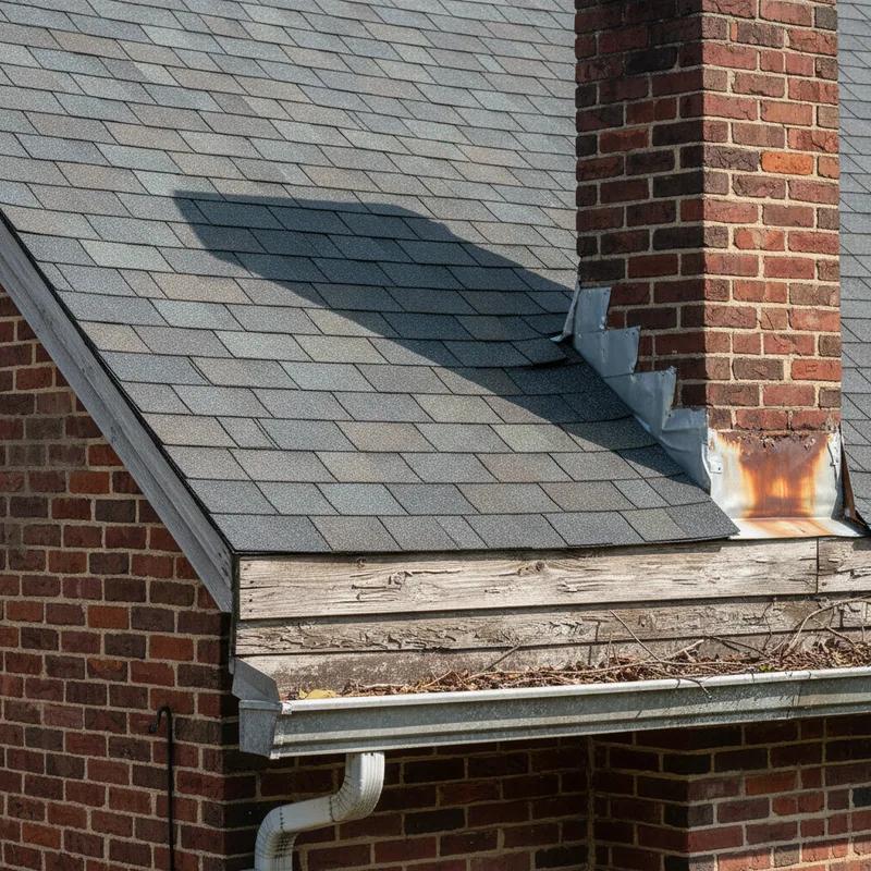A Philadelphia Department of Licenses and Inspections permit posted on the door of a row home undergoing a roofing project, with a contractor's work visible on the roof above