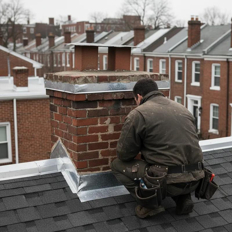 A Philadelphia roofing contractor discussing winter maintenance plans with a homeowner, showcasing a collaborative approach to roof care.
