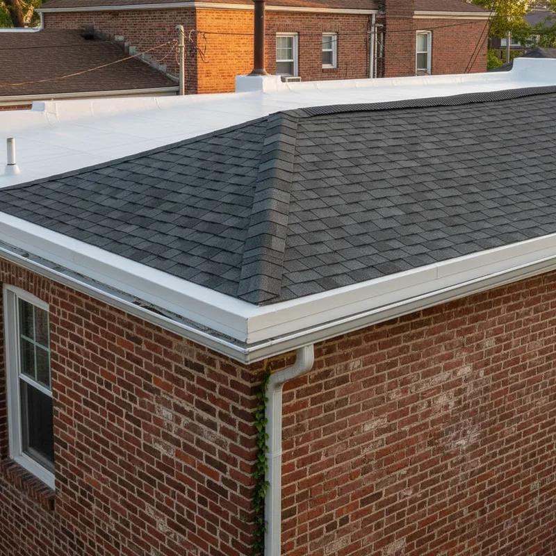A Philadelphia home with solar panels installed on its roof, highlighting energy-efficient upgrades.