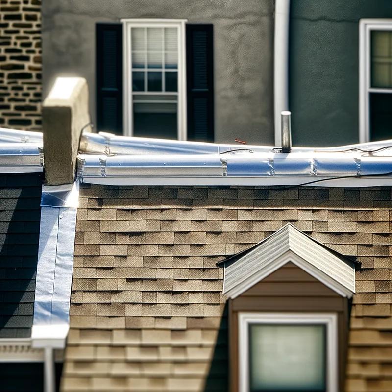 Aerial view of Philadelphia neighborhoods showcasing a mix of historic row homes and modern buildings.