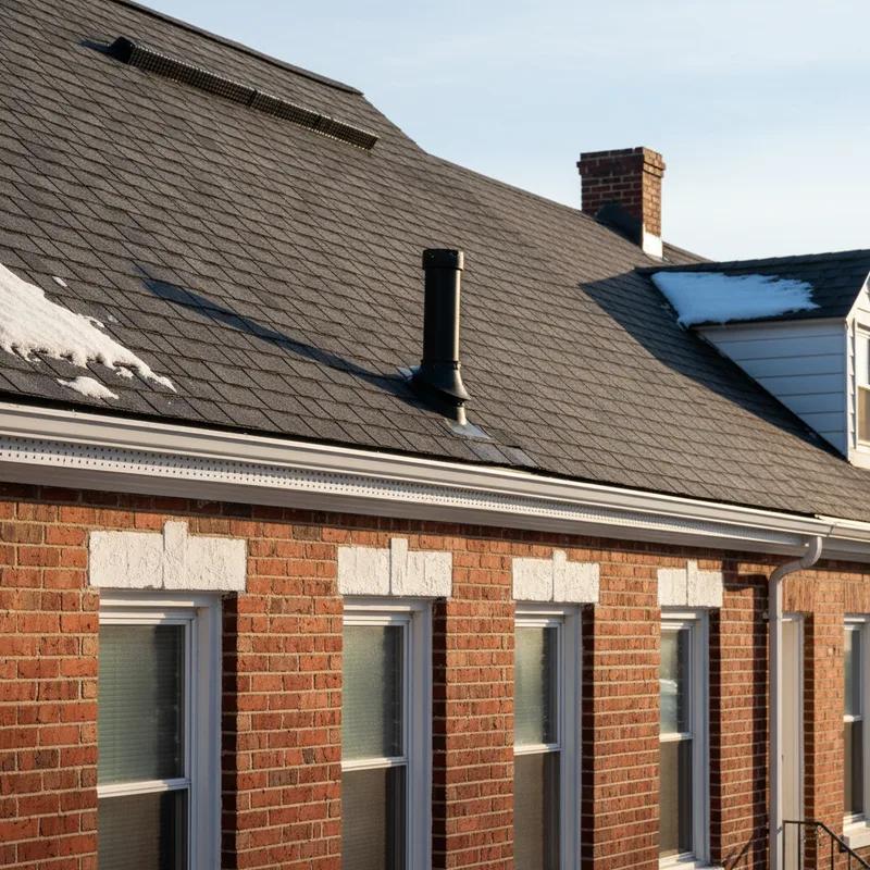 A well-maintained Philadelphia roof with high-quality materials designed for winter weather.