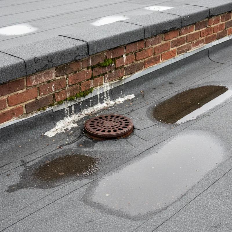 A rooftop in Philadelphia covered in snow and ice, illustrating winter weather challenges.