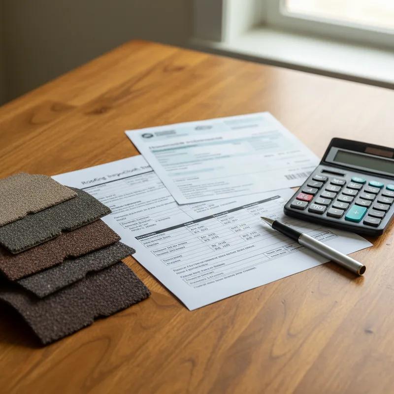 A close-up of a financial document showing cost savings and potential grants for roof maintenance in Philadelphia.