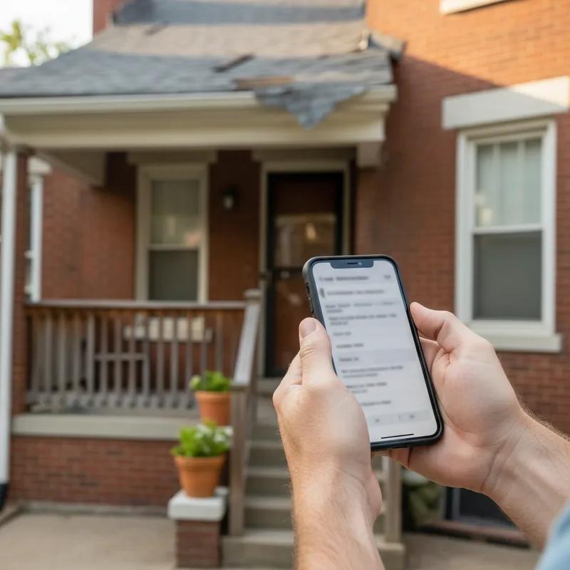 A Philadelphia homeowner sitting at a laptop searching for contractor reviews and license verification on official Pennsylvania government websites