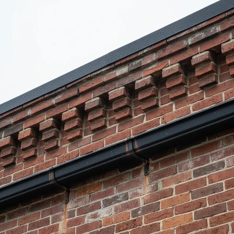 Aerial view of Philadelphia rowhouse rooftops in South Philadelphia showing flat rubber and white TPO membrane roofs on densely packed brick homes